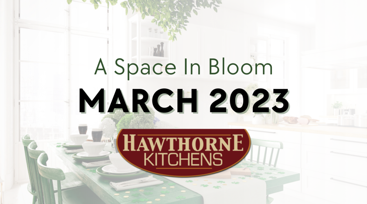 Kitchen with Green Table and Foliage